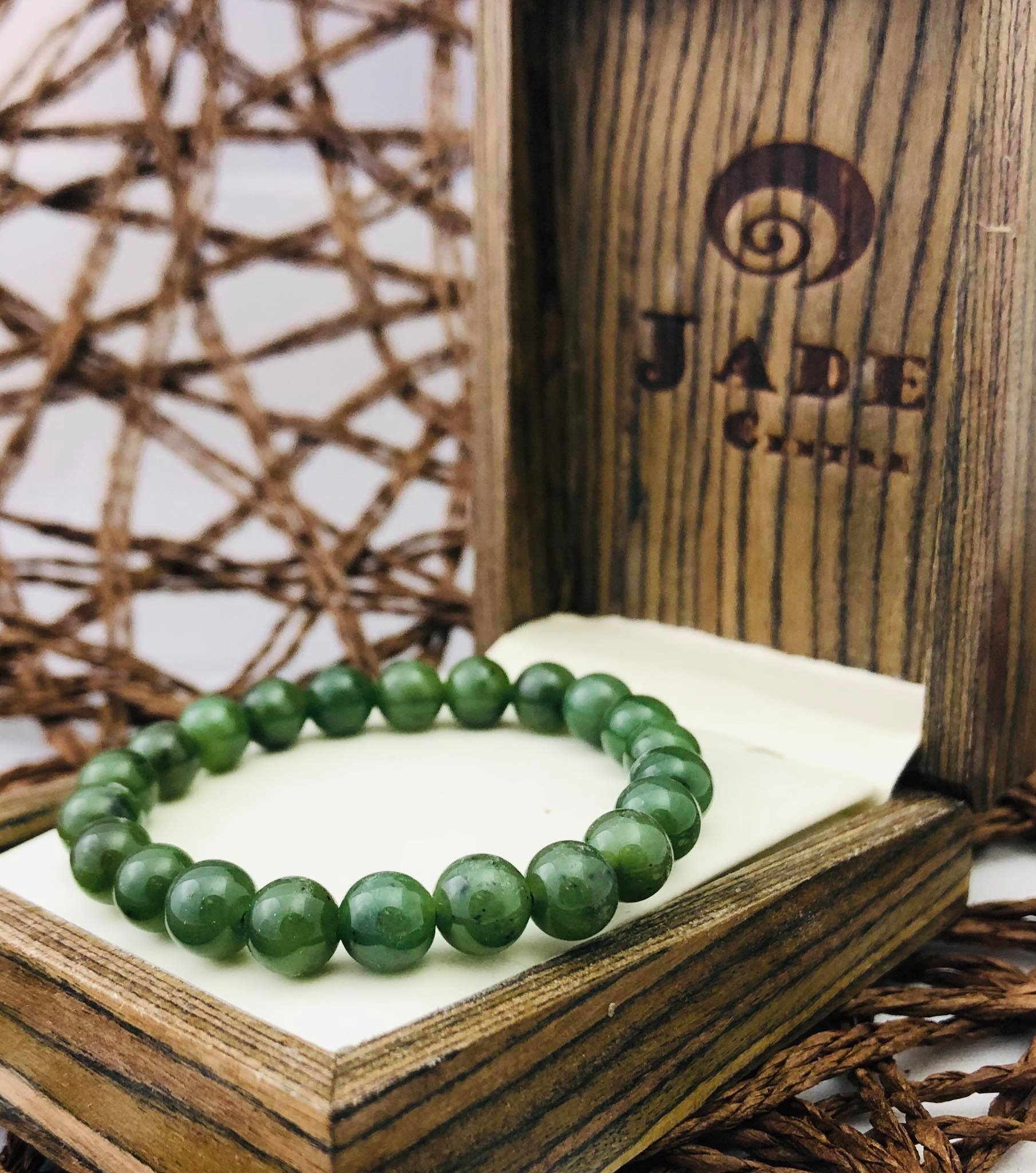 JADE BEAD BRACELET 6″